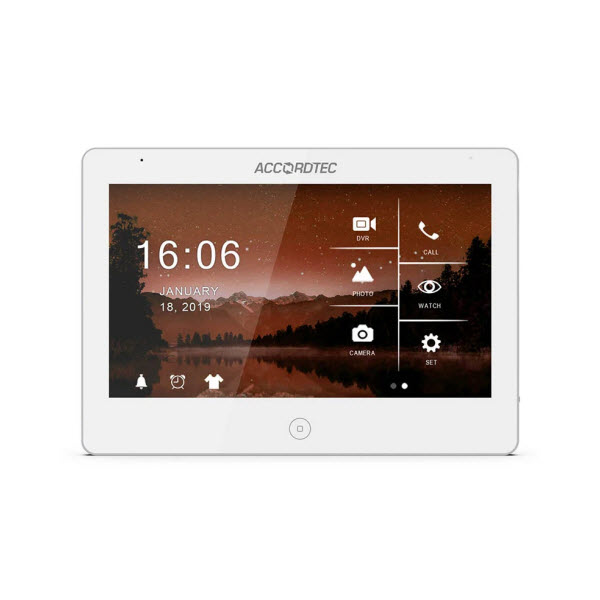 AT-VD A101 C/SD WH - монитор видеодомофона AccordTec 10" TFT